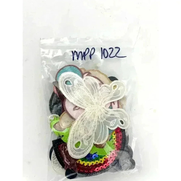 20 PC Assorted Sewing Applique Patches Iron on Sew On NEW Mixed Cats Sequin - Picture 12 of 12